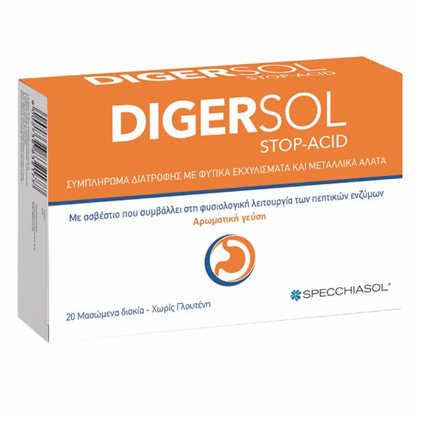 Specchiasol Digersol Stop-Acid 20 tableta përtypëse