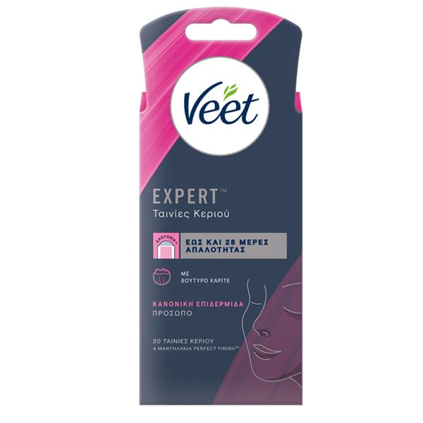 Veet Expert Hair Removal Cold Wax Strips Face Normal Skin (10x2pcs) 20 copë