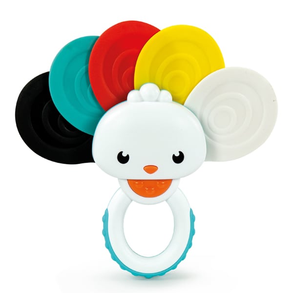 Clementoni Baby Teething Toy Rattle Peacock for 3m+ 1 copë