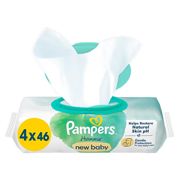 Pampers Harmonie New Baby Wipes 4x46 copë (184 copë)