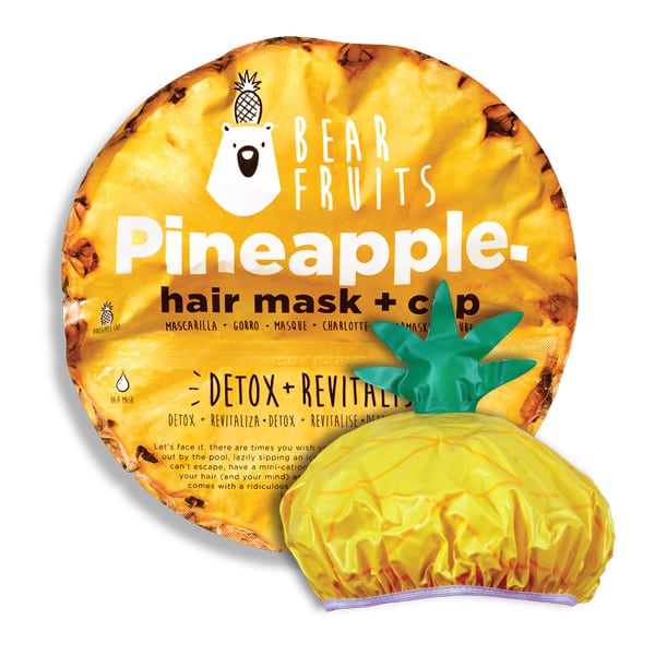 Bear Fruits Pineapple Detox & Revitalise Hair Mask, 20ml & Pineapple Cap 1 copë