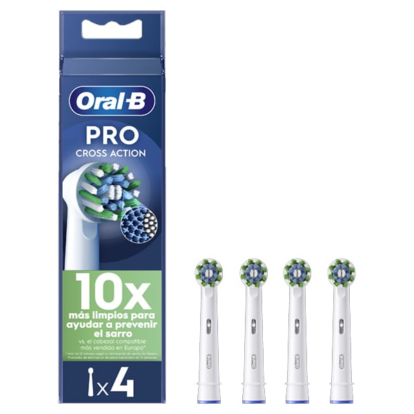 Oral-B Pro CrossAction Replacement Electric Toothbrush Heads 4 copë