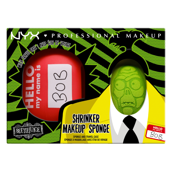 NYX PROFESSIONAL MAKE UP Beetlejuice Shrinker Makeup Sponge & Travel Case 2 copë