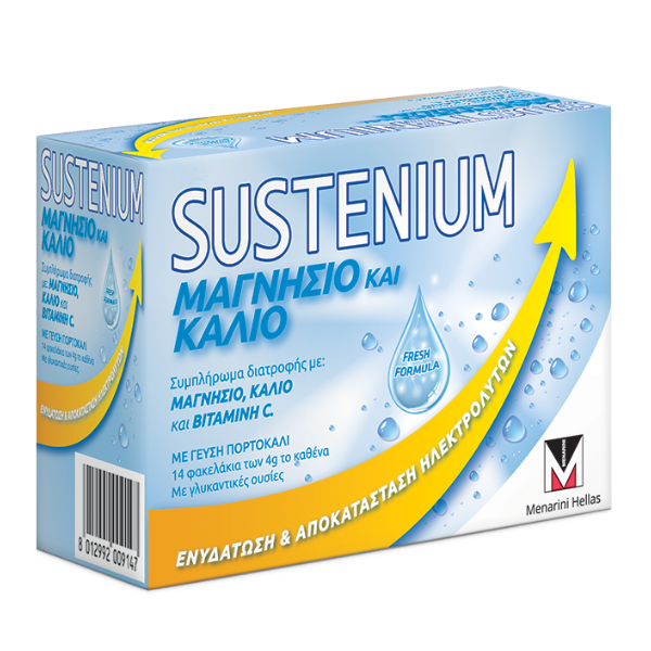 Sustenium Magnesium & Potassium Orange Flavor 14 bustina