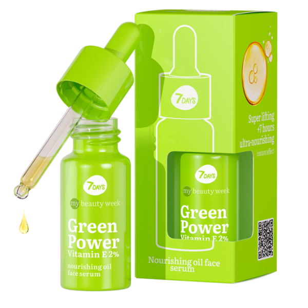 7DAYS MB Green Vitamin E 2% Nourishing Oil Face Serum 20 ml