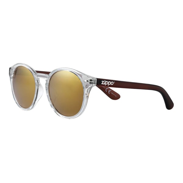 Zippo Eyewear Sunglasses Transparent Brown Yellow Mirror (OB137-04) 1 copë