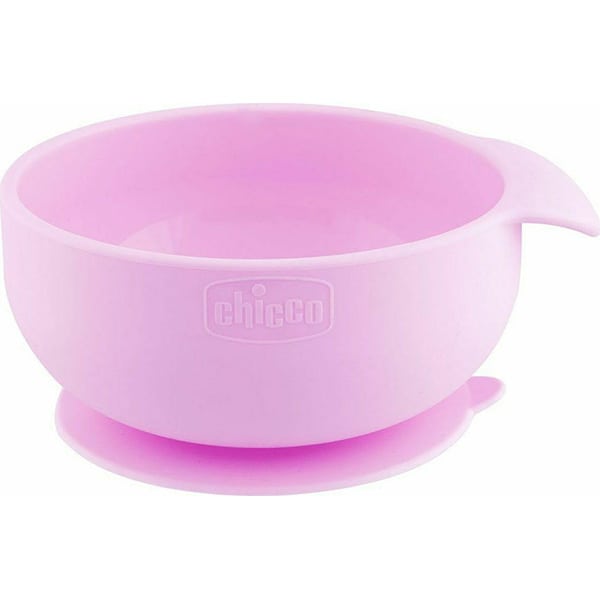 Chicco Easy Bowl Silicone Sunction Bowl Pink 6m+ 1 copë