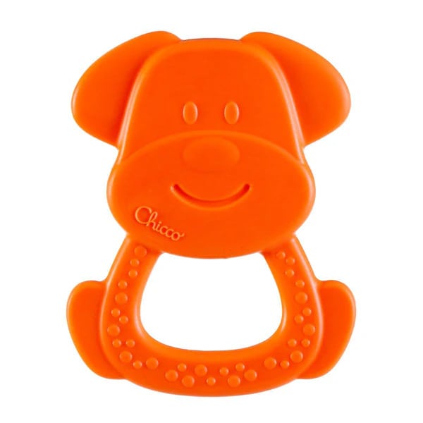 Chicco Eco+ Teething Ring Dog 3-18m 1 copë - Portokalli