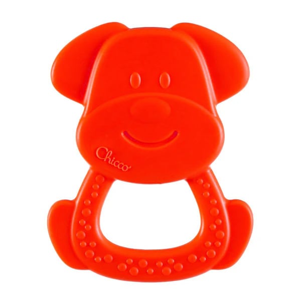 Chicco Eco+ Teething Ring Dog 3-18m 1 copë - E kuqe