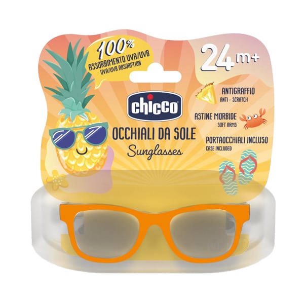 Chicco Occhiali Da Sole Sunglasses Transparent Boy 2023, Portokalli 24m+