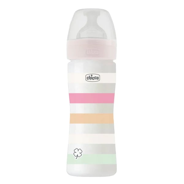 Chicco Well Being Baby Bottle Anti-Colic System Plastic 2m+ 250ml - Rozë