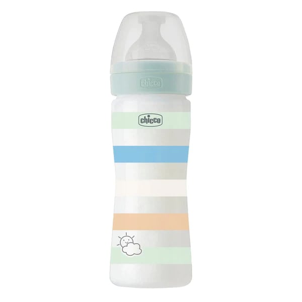 Chicco Well Being Baby Bottle Anti-Colic System Plastic 2m+ 250ml - Blu e Çelët