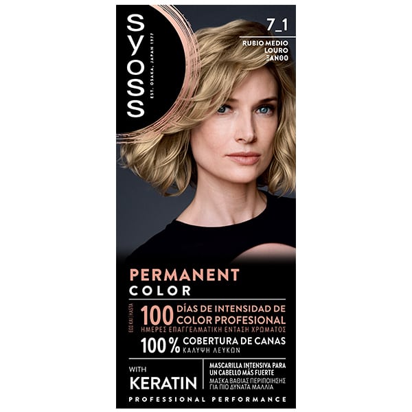 Syoss PermaNeNt Color with KeratiN No7_1 Medium BloNde 1 copë