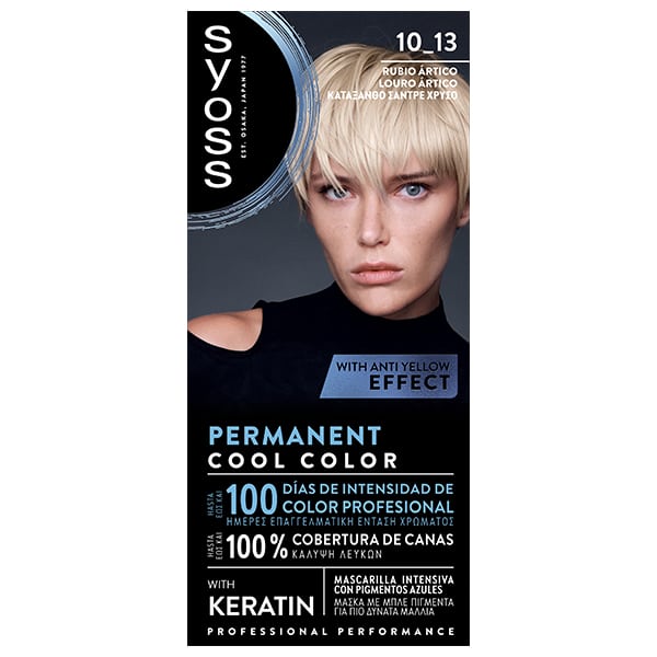 Syoss Permanent Cool Color with Keratin No 10_13 Arctic Blond Anti- Yellow Effect 1 copë