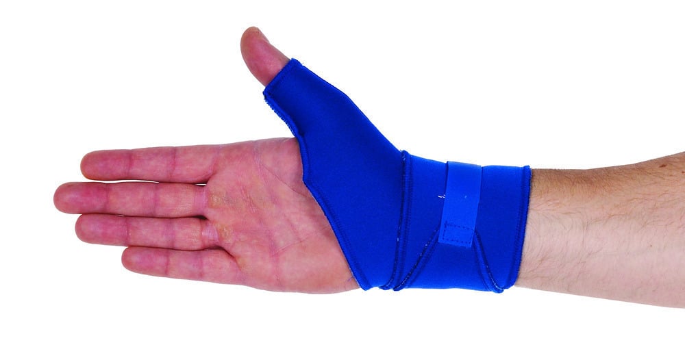ADCO 2mm Neoprene Wrist & Thumb Brace (03208) with inner cotton lining, Limits thumb movement, for stabilization, prevention & mild ailments - wrist & thumb injuries 1 copë