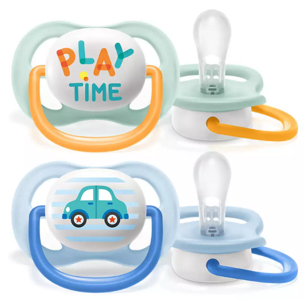 Philips Avent Ultra Air Happy Soother 0-6m (SCF080/09) 2 copë - Veraman - Blu e Çelët
