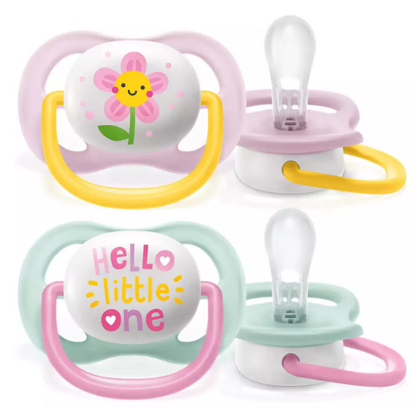 Philips Avent Ultra Air Happy Soother 0-6m (SCF080/09) 2 copë - Mente-Rozë e Çelët