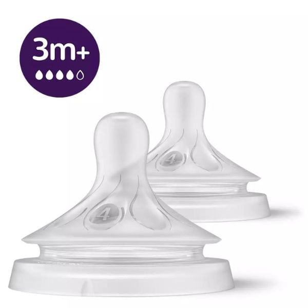 Philips Avent Natural Response Silicone Teat 3m+ (SCY964/02) 2 copë