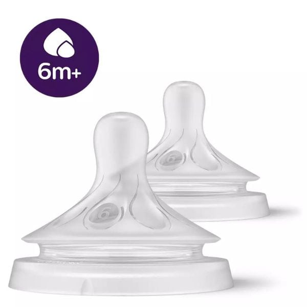 Philips Avent Natural Response Silicone Teat 6m+ (SCY966/02) 2 copë
