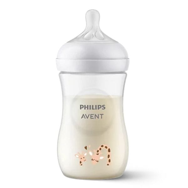 Philips Avent Natural Response Plastic Baby Bottle 1m+ (SCY903) 260ml - Gjirafë