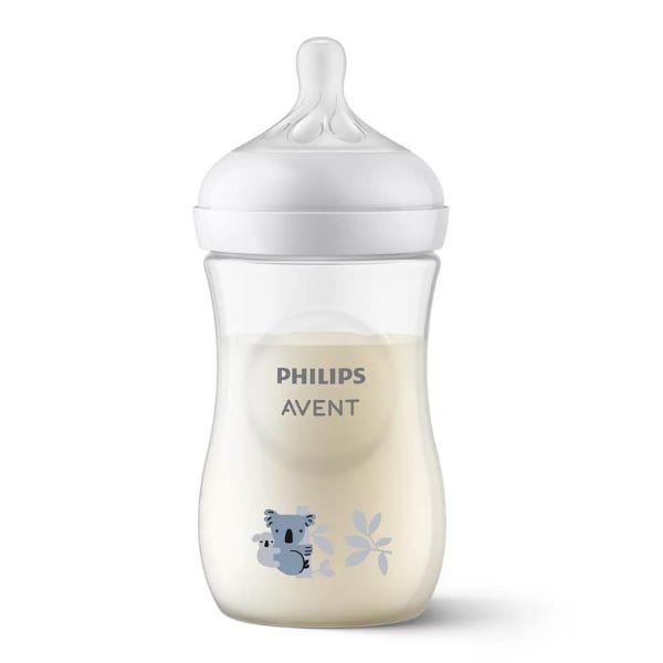 Philips Avent Natural Response Plastic Baby Bottle 1m+ (SCY903) 260ml - Koala