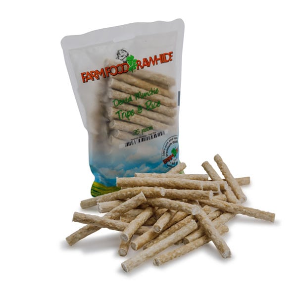Farmfood Rawhide Dental Munchie Tripe & Rice Dog Treats 35 copë