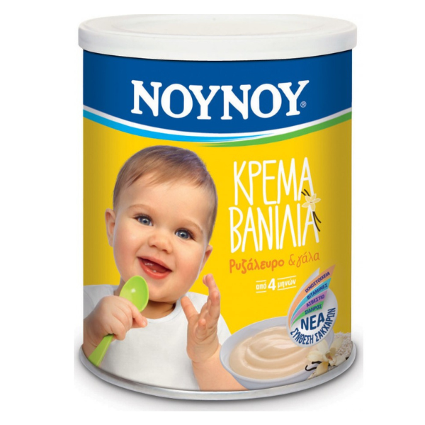 NOYNOY Baby Cream with Vanilla, Rice Flour & Milk 4m+ (Offer -€0.20) 350gr
