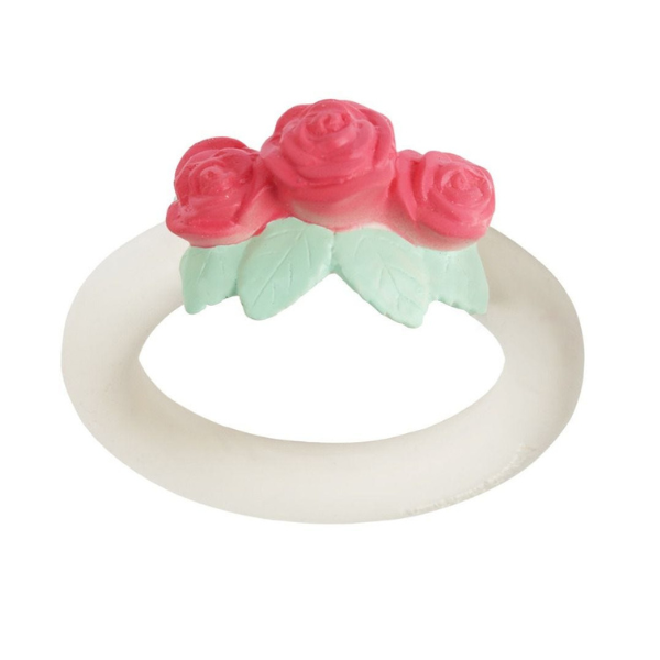 A Little Lovely Company Teething Ring 1 copë - Syth trëndafili