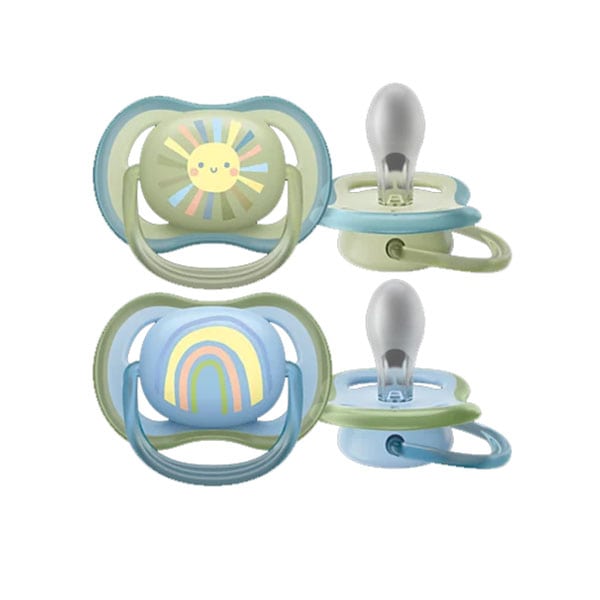 Philips Avent Ultra Air (SCF085/58) Silicone Pacifier with Ring 0-6m 2 copë - Jeshile-Blu