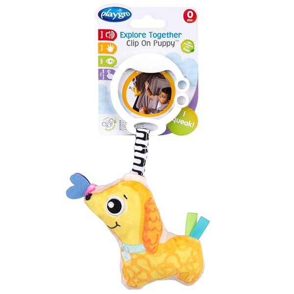 PlayGro Explore Together Clip On Puppy 0m+ copë