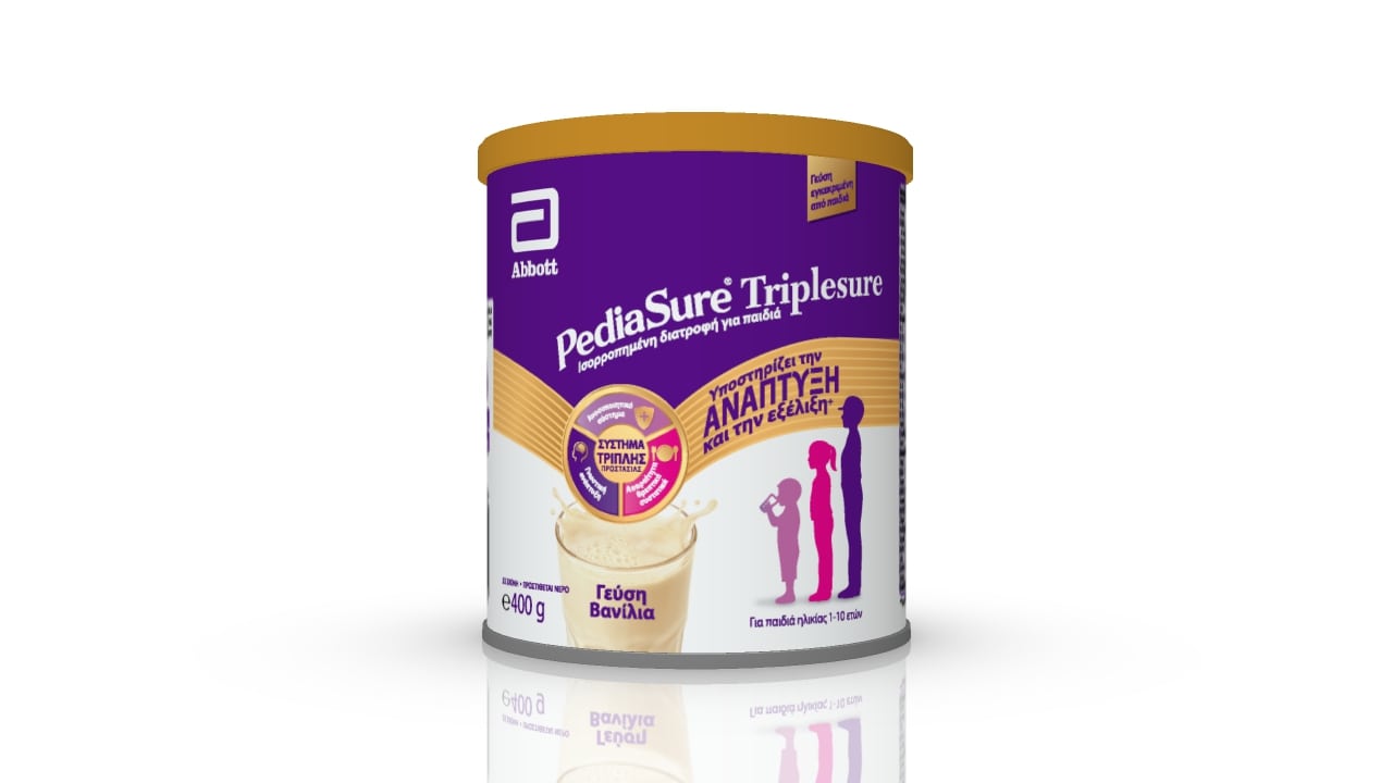 Abbott Pediasure Triplesure Food Supplement in the form of Milk for children 1-10 years old with Vanilla Flavor 400gr