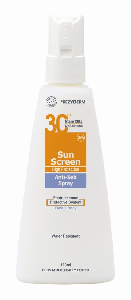 Frezyderm Sun Screen Anti-Seb Spray SPF30 Face & Body 150 ml