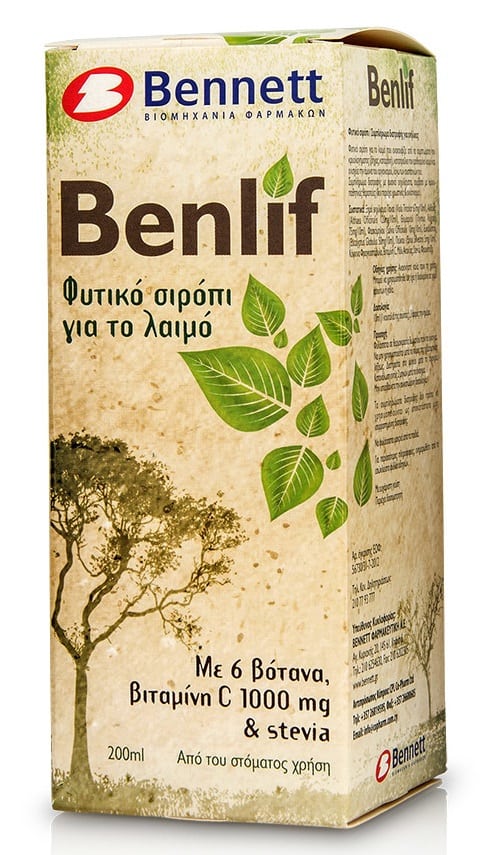Bennett Benlif Adults Herbal Syrup for Sore Throat 200 ml