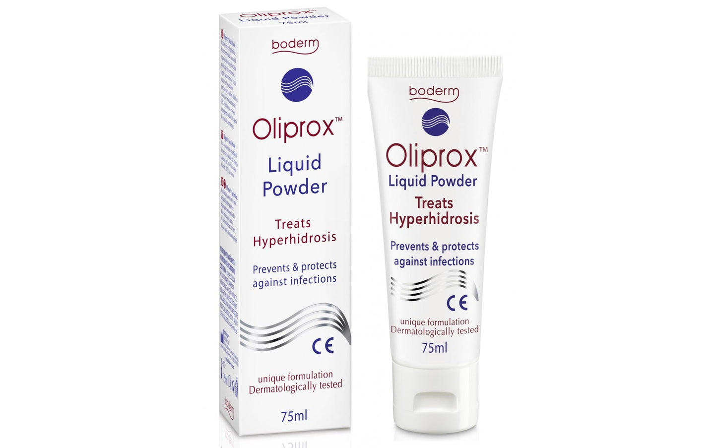 Boderm Oliprox Liquid Powder against Hyperhidrosis 75 ml