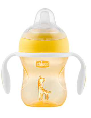 Chicco Silicone Spout Transition Cup 4m+ 200ml - E verdhë