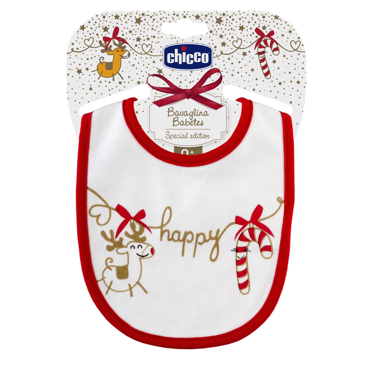 Chicco Xmas Edition Cotton Bib 1 copë