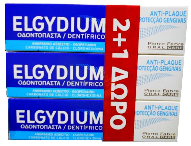 Elgydium Promo Anti-Plaque Jumbo Toothpaste (2+1 Free) 3 x 100 ml