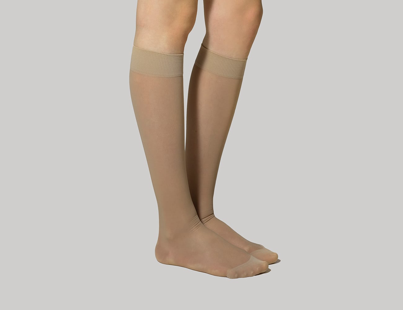 Christou Graduated Compression Knee-High Socks for Women 18-22mm Hg 1 palë - Bezhë