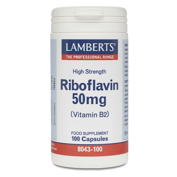 Lamberts Riboflavin 50mg (Vitamin B2) 100 kapsula