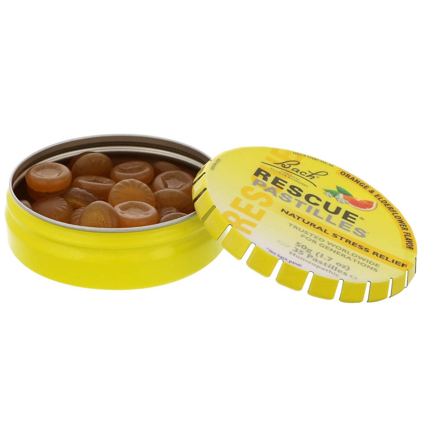 Bach Rescue Pastilles Orange & Elderflower 50gr
