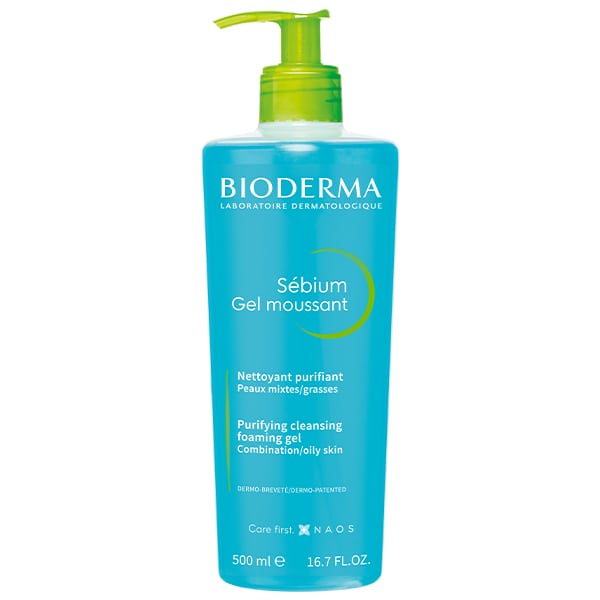 Bioderma Sebium Gel Moussant Purifying Cleansing Foaming Gel for Combination/Oily Skin 500 ml