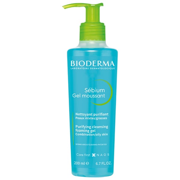 Bioderma Sebium Gel Moussant Purifying Cleansing Foaming Gel for Combination/Oily Skin 200 ml