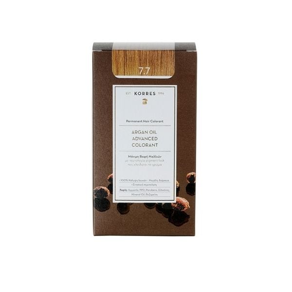 Korres Argan Oil Advanced Colorant with Pigment-Lock Technology 7.7 Mocha 50 ml