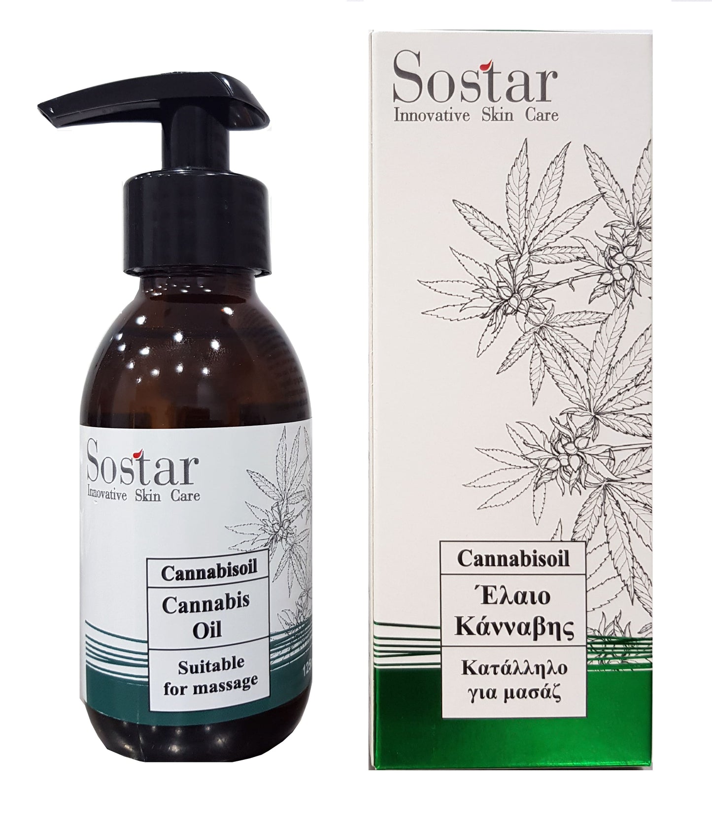 Sostar Cannabisoil Cannabis Oil Suitable for Massage 125 ml