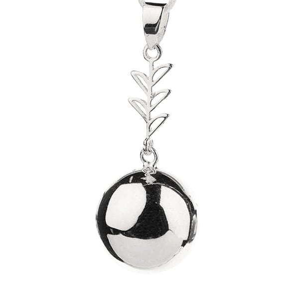 Bola Silver Leaf Pregnancy Necklace 1 copë