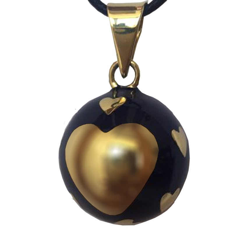 Bola Pregnancy Jewel Hart Met Stipjes Dark Blue With Gold Heart 1 copë