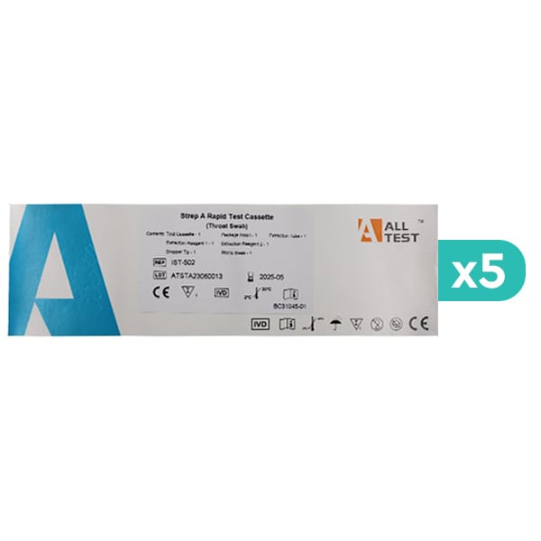 5x All Test Strep A Rapid Test Cassette  5x1 copë
