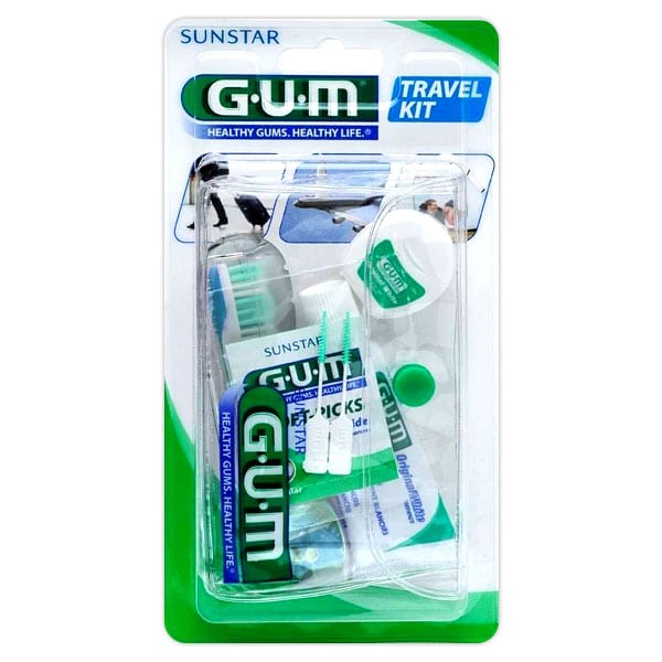 Gum Travel Brush Kit (156)  1 set - Blu e çelët