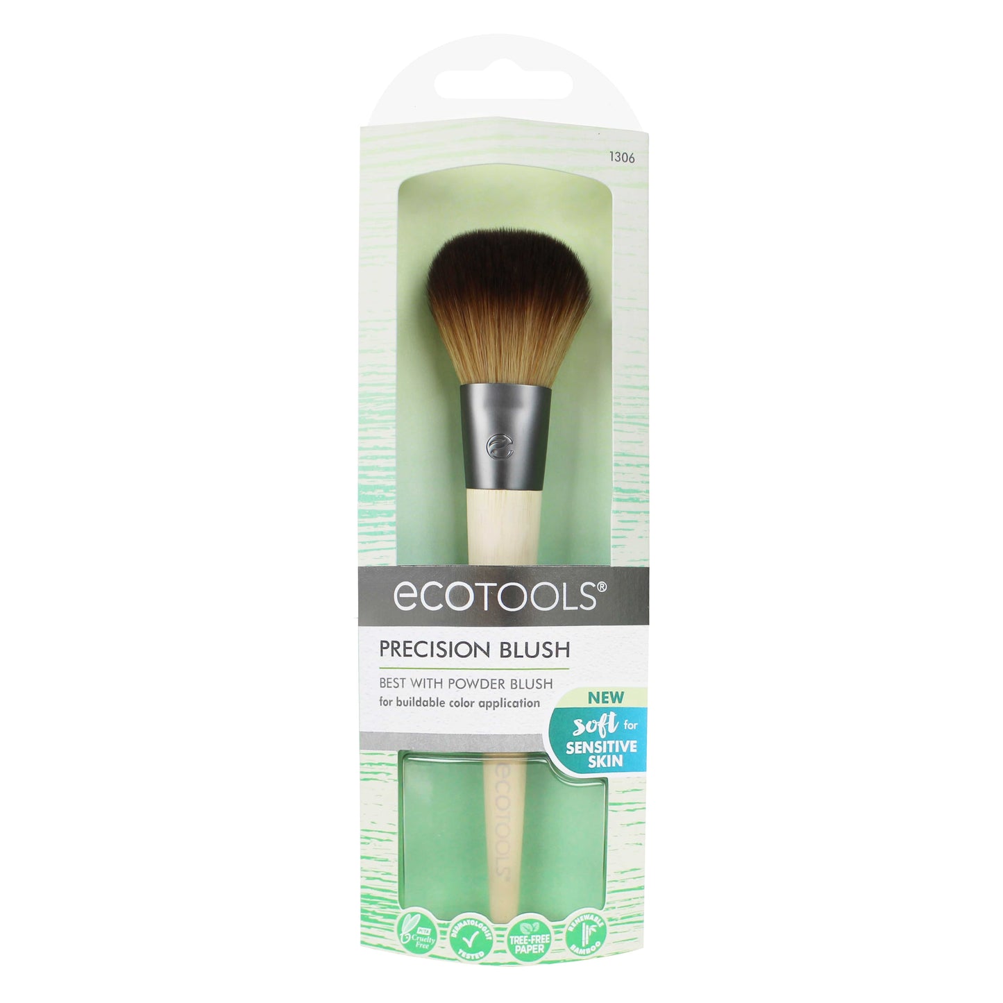 Ecotools Precision Blush Makeup Brush 100% Vegan (1306)  1 copë
