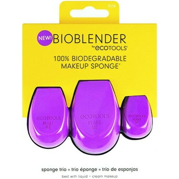 Ecotools Bioblender Natural Makeup Blender Sponge Trio  3 copë